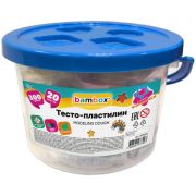 Тесто-пластилин для лепки СУПЕР ПЛАСТИЧНОЕ, 20 цветов 300 г, в пластиковом ведерке, формочки, BAMBOX (БАМБОКС), 107251