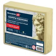 Пластилин скульптурный ТВЕРДЫЙ ТЕЛЕСНЫЙ «Секреты художника», 0,5 кг, BRAUBERG ART, 107482