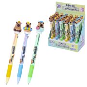 Ручка-спиннер многоцветная с топпером FUNSTER «COOL CAPY», 3 ЦВЕТА, ассорти, пишущий узел 0,7 мм, линия письма 0,35 мм, 144517