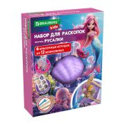 Набор для раскопок «Русалки» 17x21,5 см, инструменты, наклейки, BRAUBERG KIDS, 665927