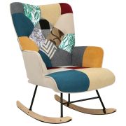 Кресло-качалка BRABIX «Rock LC-310», ткань, пэчворк (лоскутное), 533149
