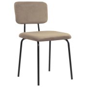 Стулья BRABIX «Dream CF-090», КОМПЛЕКТ 4 шт., черный каркас, ткань бежевая, 533251
