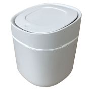 Контейнер, урна, ведерко для мусора с микролифтом НАСТОЛЬНОЕ, 2,8 л, 155х135 мм, серый, BOOMHOUSE (БУМХАУС), 238899