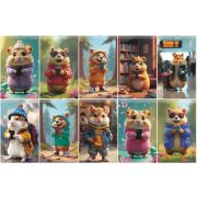 Блокнот на скобе Lamark серия «Хомяк с телефоном», А6, 30 л., 102х162  мм, клетка, 10 шт/набор