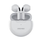 Наушники беспроводные TWS вкладыши с микрофоном CROMEX (КРОМЕКС) EP-T28W, Bluetooth 5.4, белые, 514121
