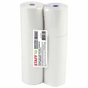 Чековая лента ТЕРМОБУМАГА 80 мм (диаметр 65 мм, длина 50 м, втулка 12 мм), КОМПЛЕКТ 6 шт., 44 г/м2, STAFF, 111954