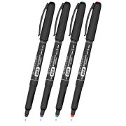 Маркеры перманентные для любой гладкой поверхности, НАБОР 4 шт., 4 ЦВЕТА, CENTROPEN «OHP», 0,3 мм, 2634/4, 626340401