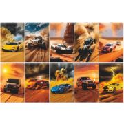 Блокнот на скобе Lamark серия «Гонки в пустыне», А6, 30 л., 102х162  мм, клетка, 10 шт/набор