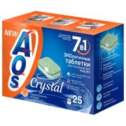 Таблетки для посудомоечных машин 25 шт., AOS 7 в 1 «Crystal Complete», 362-5