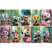 Блокнот на скобе Lamark серия «Малыш панда», А6, 30 л., 102х162  мм, клетка, 10 шт/набор