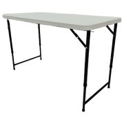 Стол складной NOSTRESS Country FT-004 (ш1220*г610*в740/580мм) НАГРУЗКА до 150кг, пластик белый, 680055