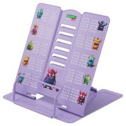 Подставка для книг и учебников большая BRAUBERG KIDS «Monsters» с таблицей умножения, регулируемый угол наклона, металлическая, 238964