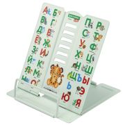 Подставка для книг BRAUBERG KIDS mini, «Animals» с алфавитом, регулируемый угол наклона, металлическая, 238965