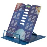 Подставка для книг и учебников BRAUBERG KIDS mini «Deep Space» с таблицей умножения, регулируемый угол наклона, металлическая, 238967