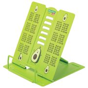 Подставка для книг и учебников BRAUBERG KIDS mini «Авокадо» с таблицей умножения, регулируемый угол наклона, металлическая, 238969