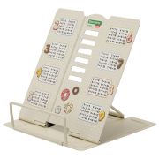 Подставка для книг и учебников BRAUBERG KIDS mini «Food» с таблицей умножения, регулируемый угол наклона, металлическая, 238974