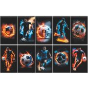 Блокнот на скобе Lamark серия «Крутой футбол», А6, 30 л., 102х162  мм, клетка, 10 шт/набор