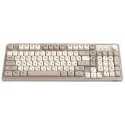 Клавиатура проводная бесшумная USB, 102+98 клавиш, LED-подсветка, SONNEN K620, слоновая кость / серая, 513950