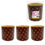 Форма бумажная для выпечки пасхального кулича «Клевер», КОМПЛЕКТ 3 шт., 9х9 см, ЗОЛОТАЯ СКАЗКА, 592659