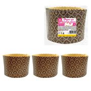 Форма бумажная для выпечки пасхального кулича «ХВ», КОМПЛЕКТ 3 шт., 11х8,5 см, ЗОЛОТАЯ СКАЗКА, 592662