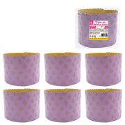 Форма бумажная для выпечки пасхального кулича «Клевер», КОМПЛЕКТ 6 шт., 7х6 см, ЗОЛОТАЯ СКАЗКА, 592663