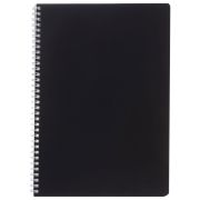 Тетрадь А4 96 л., HATBER, гребень, клетка, Soft-touch ламинация, SoloMatte «Черный бархат», 092879, 96Т4лВ1гр