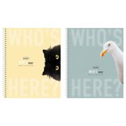 Тетрадь А5 96 л., HATBER, спираль, клетка, матовая ламинация, «Кто здесь?» (микс в спайке), 093670, 96Т5лВ1сп