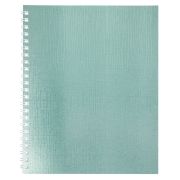 Тетрадь бумвинил А5 96 л., гребень, офсет №1, клетка, МЯТА, «Metallic», HATBER, 066857, 96Т5бвВ1гр