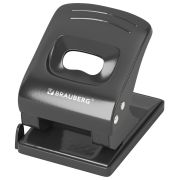 Дырокол металлический BRAUBERG «Office style», до 40 листов, черный, 273955