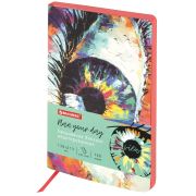 Ежедневник недатированный А5 (138х213 мм), BRAUBERG VISTA, под кожу, гибкий, 136 л., «Eye», 112004