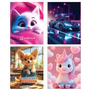 Дневник 1-4 класс 48 л., твердый, ЮНЛАНДИЯ, глянцевая ламинация, с подсказом, «МИКС», 107580