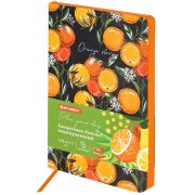 Ежедневник недатированный А5 (138х213 мм), BRAUBERG VISTA, под кожу, гибкий, 136 л., «Orange story», 112018