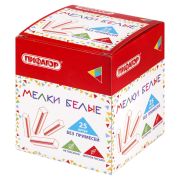 Мел белый БЕЗ ПРИМЕСЕЙ квадратный 25 штук, мягкое письмо, ПИФАГОР, картонная упаковка, 274122