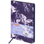 Ежедневник недатированный А5 (138х213 мм), BRAUBERG VISTA, под кожу, гибкий, 136 л., «Cranes», 112025