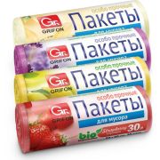 Мешки для мусора «Арома» 30 л, в рулоне, ассорти 20 шт., ПНД, 26х53,5 см, 9 мкм, GRIFON, 101-020