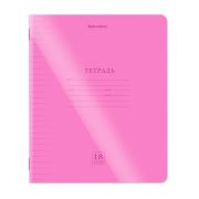 Тетрадь пластиковая обложка (НЕОН) 18 листов, линия, BRAUBERG «Smart Cover», АССОРТИ (микс в спайке), 405033