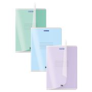 Тетрадь пластиковая обложка (прозрачная) А4, 96 листов, скоба, клетка, BRAUBERG «Smart Cover», АССОРТИ (микс в спайке), 405042