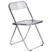 Стул складной прозрачный BRABIX «Glam CF-020», хромированный каркас, пластик, 533245