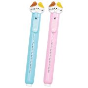 Ластик выдвижной с топпером FUNSTER (ФАНСТЕР) «КОТЁНОК», 125х12х12 мм, пастельные цвета корпуса ассорти, 274020