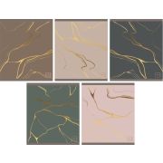 Тетрадь Lamark «Мрамор 1», А5, 165х205 мм, 48 л., на скобе, клетка, обложка - мелованный картон