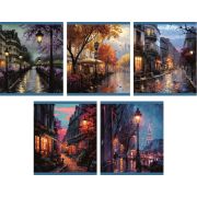 Тетрадь Lamark «Фонари», А5, 165х205 мм, 48 л., на скобе, клетка, обложка - мелованный картон