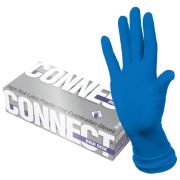 Перчатки латексные смотровые CONNECT HIGH RISK, 25 пар (50 шт.), размер L (большой), синие, CON-HR-03