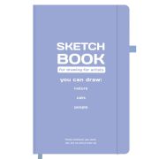 Скетчбук, слоновая кость 140 г/м2, 130х210 мм, 80 л., софт-тач, резинка, BRAUBERG ART CLASSIC, «For artists», 117774