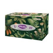 Косметические салфетки 180 штук в картонном боксе, 2-слойные, PLUSHE «Green Line» (ПЛЮШЕ), 20x20 см, 19335