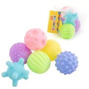 Тактильные мячики, пастельные, сенсорные игрушки развивающие, ЭКО, 6 штук, диаметр 55 мм, BAMBOX BABY (БАМБОКС БЭБИ), 665897