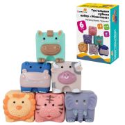 Тактильные кубики «Животные», сенсорные игрушки развивающие, ЭКО, 6 штук, BAMBOX BABY (БАМБОКС БЭБИ), 665904