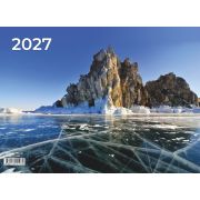 Календарь квартальный на 3-х спиралях 3-х блочный 2027 «Байкал зимой», Lamark