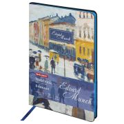 Блокнот А5 (143x210 мм), BRAUBERG VISTA «Edvard Munch», под кожу, гибкий, 80 л., 112060