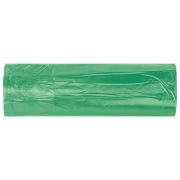 Мешки для мусора зеленые биоразлагаемые с завязками 60 л, в рулоне 15 шт., прочные, ПНД 18 мкм, 60x70 см, LAIMA, 702660