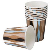 Стакан одноразовый бумажный 250/280 мл, диаметр 80 мм, конгрев/печать, «Волна», КОМПЛЕКТ 50 шт., WELDAY (ВЭЛДЭЙ), 702698